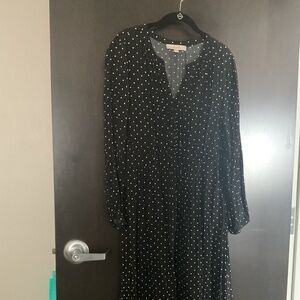 Polka dot LOFT midi dress